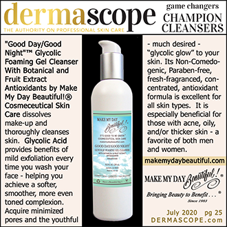 Good Day Good Night_tm Glycolic Cleanser in Dermascope July 2020